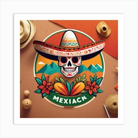 Mexican Skull 100 Art Print