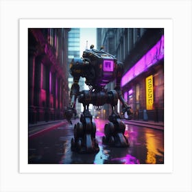 Robot In The City 69 Art Print