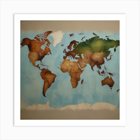 World Map 1 Art Print