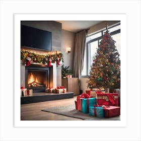 Christmas Tree Stock Videos & Royalty-Free Footage 5 Art Print