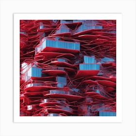 Red Building Art Print