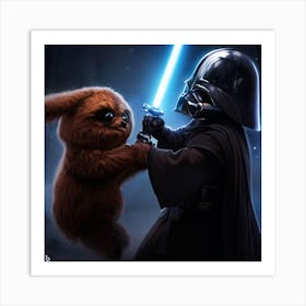 Ewok vs Jawa Art Print