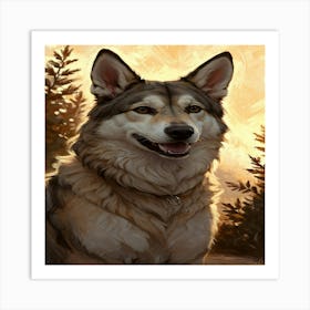 Husky Art Print