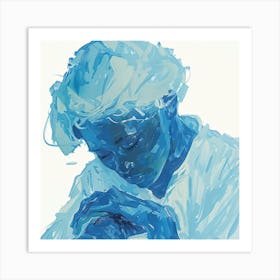 Depression 'Blue Woman' Art Print