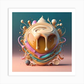 3d Art Abstract Painting Art Print