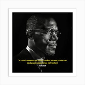 Malcolm X Quote Art Print