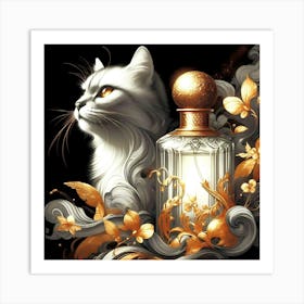 Feline Cat Creative Artwork Illustration 65 Art Print