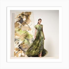 Green Gown Art Print