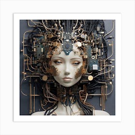 Cybernetic Woman Art Print