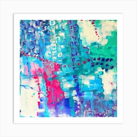 Abstract in Blues Painting Art Print