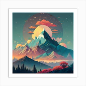 Mountain Landscape 1 Art Print