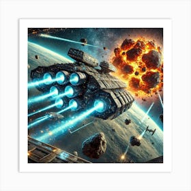 Hailstorm Dreadnought Orbital Bombardment Art Print