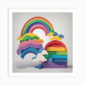 Rainbows And Clouds Art Print