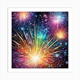 Fireworks In The Sky 20 Art Print