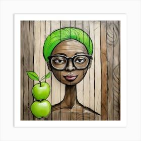 Green Apple - AI Art Print Art Print