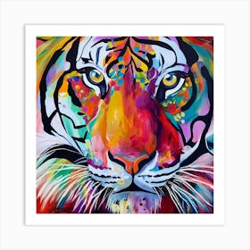 Colorful Tiger 2 Art Print