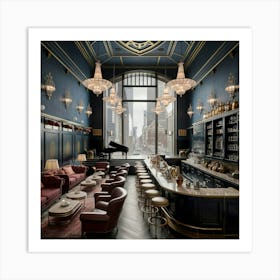 Bar At The New York Hotel Art Print