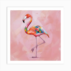 Rainbow Flamingo (4) Art Print