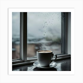 Coffee Cup On A Window Sill 4 Art Print