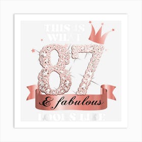 87 & Fabulous I Rose And Black Party Group Candid Photo Item Art Print