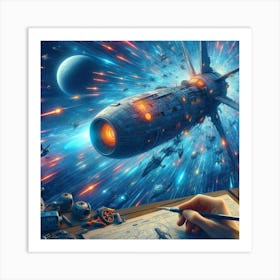 Spaceship 47 Art Print