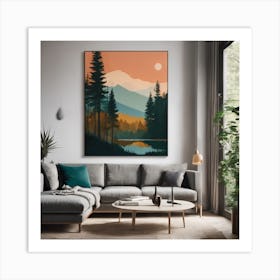 Mountain Landscape Canvas Art Art Print