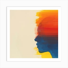 Silhouette Of A Person in Pride Colours Art Print