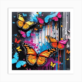 Butterfly Splatter 4 Art Print