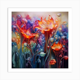 Magical Flowers Art Print