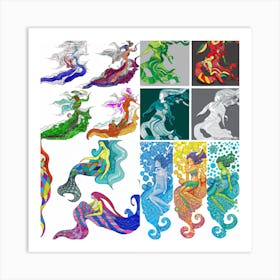 Mermaids Art Print