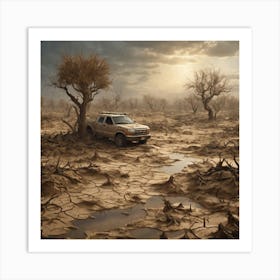 Truck In The Desert 11 Art Print