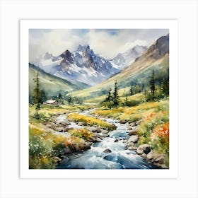 Mountain Stream Art Print