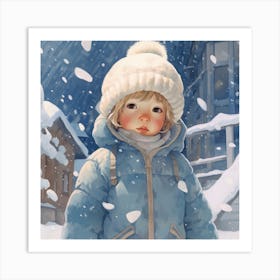 Snow Girl Art Print