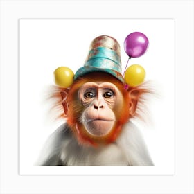 Monkey In A Hat Art Print