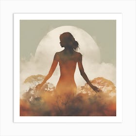 Woman In The Forest 3 Art Print