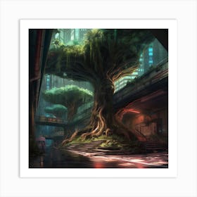 Tree In The City Art Print