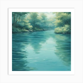 Into the water River In The Wood wall Art Print