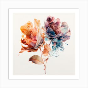 Watercolor Flower Abstract 17 Art Print