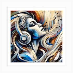 Abstract Music Painting 1 Art Print