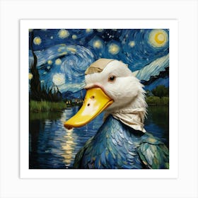 Starry Night Duck 8 Art Print