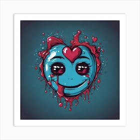 Heart Emoticon Art Print