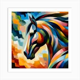 Colorful Horse Painting 3 Art Print