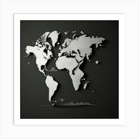 Default Create Unique Design Of World Map 1 Art Print