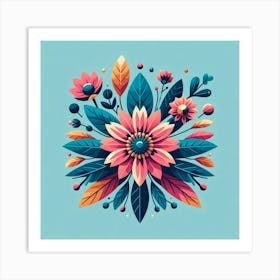 Abstract Floral Painting Art Print