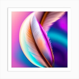 Abstract Feather Wallpaper Art Print