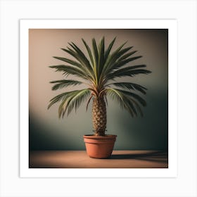 Palm Tree In A Pot Art Print