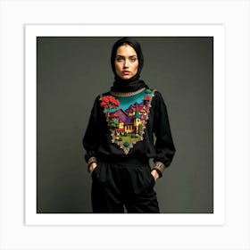 Muslim Woman In Hijab Art Print