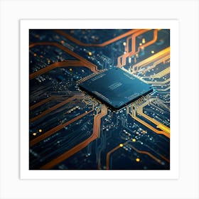 Cpu Circuit Board 1 Art Print