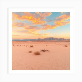 Sunset In The Desert 2 Art Print