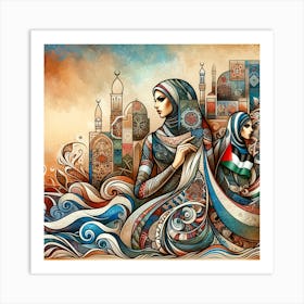 Women Islamic Art Art Print